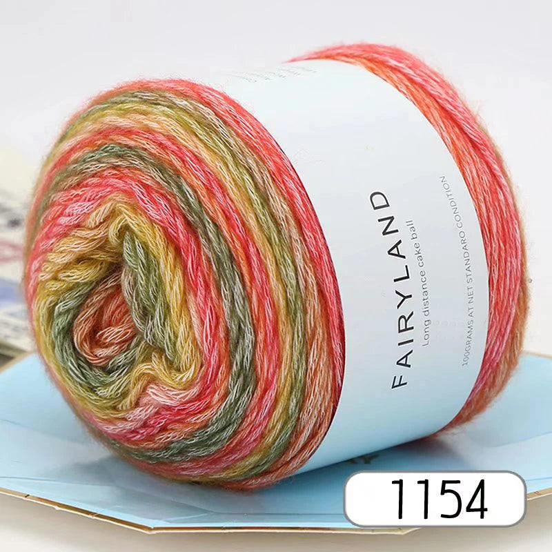 1pc 100g Gradient Rainbow Yarn, Suitable for DIY Crochet and Knitted Warm Sweaters, Scarves, Hats, Shawls, Etc