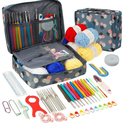 Knitting Crochet Hook Set Home Use Sewing Tool DIY Craft Crochet Knit Markers Needles Tools Weaving Accessories With Bag