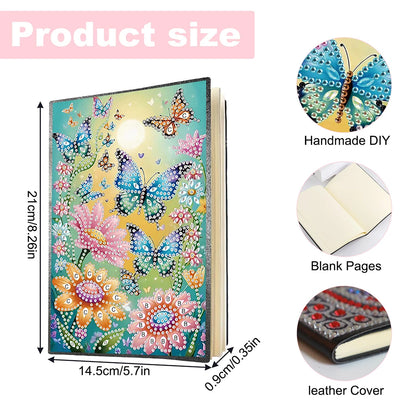 50-Page A5 Size Flower Animal Diamond Painting Diary Book