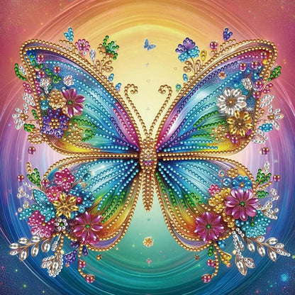 4pcs 30x30cm Butterfly 5D DIY Special Shape Crystal Partial Diamond Painting Kit