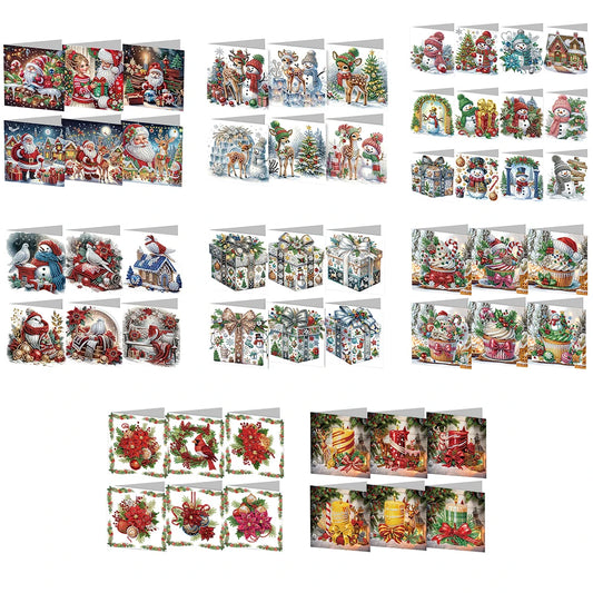 6/12pc DIY Diamond Painting Kits Greeting Card