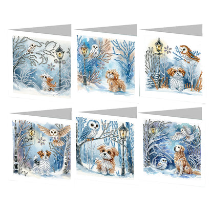 6/12pc DIY Diamond Painting Kits Greeting Card