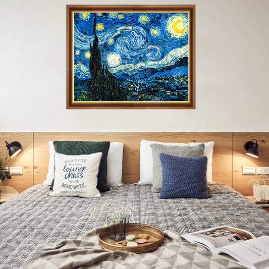 Full Drill 5D Diamond Painting 12X16 inch, Paint by Number Kits Starry Night Diamond Painting Kits for Home Wall Decor