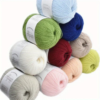 50g/pc Merino Wool Yarn for Knitting Luxury Warm Soft Light weight Crochet Yarn Fur Medium Fine Handwoven For Hand  Knit 340m/pc