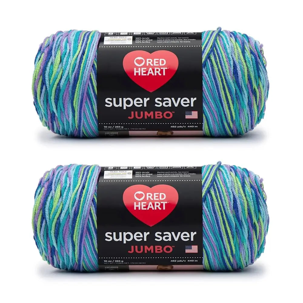 Super Saver Jumbo Icelandic Yarn - 2 Pack of 283g/10oz - Acrylic - 4 Medium (Worsted) - 482 Yards - Knitting/Crochet