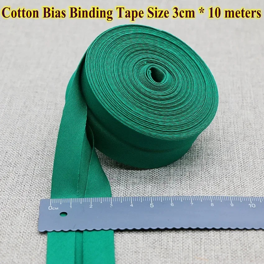 30mm x 10m Cotton Bias Binding Tape DIY Handmade Sewing for Children's clothing quilts tablecloth edge strip