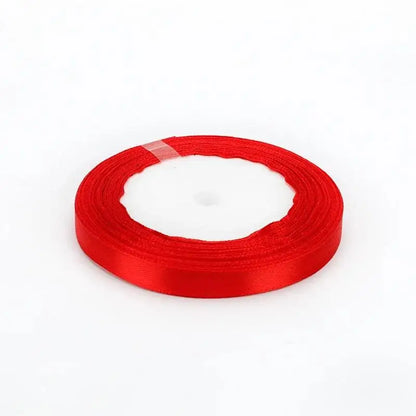 Red Satin Ribbon Wedding Christmas Halloween Party Decoration Gift Wrapping Scrapbooking Supplies DIY Bow Crafts Packing Tape/.，
