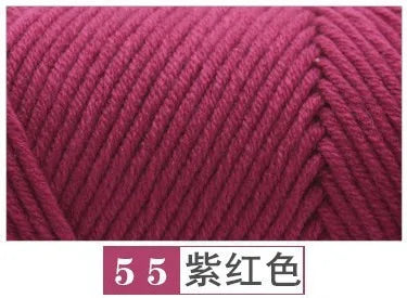 100g Pure Colour Lover Yarn Soft Milk Cotton Yarn Woolen Yarn 8 ply Thread for Knitting Scarf Wool Handmade DIY Scarves Gift
