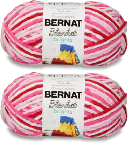 Super Bulky Polyester Yarn, 2-Pack of 300g Each, Ideal for Knitting and Crochet Projects
