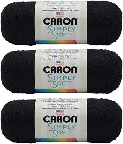 3-Pack Soft Acrylic Yarn, 4 Medium Worsted, Machine Washable for Knitting & Crocheting