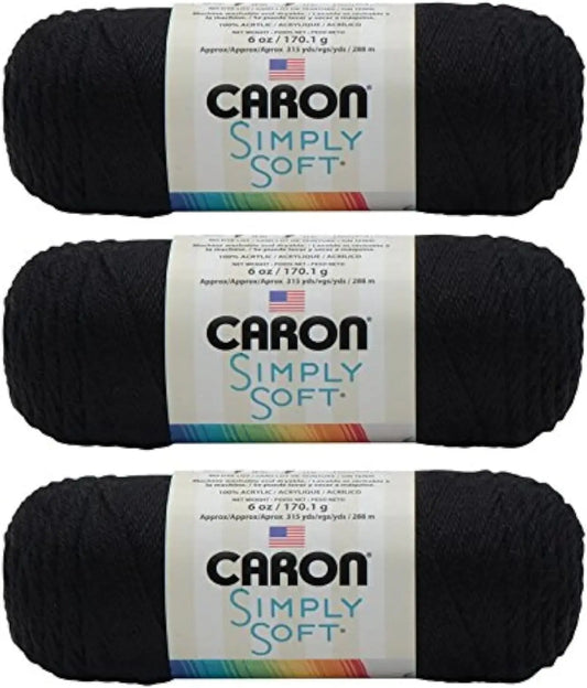 3-Pack Soft Acrylic Yarn, 4 Medium Worsted, Machine Washable for Knitting & Crocheting