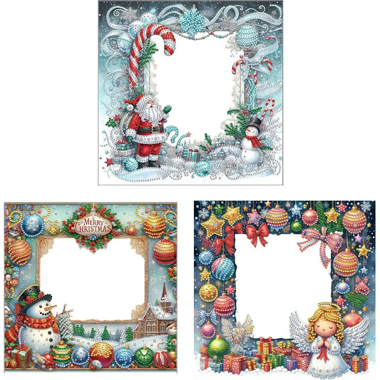 2D Flat DIY Xmas Diamond Painting Photo Frame Partial Drill