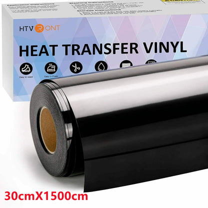 HTVRONT 12"X50ft/30x1500cm PU Heat Transfer Vinyl Roll f