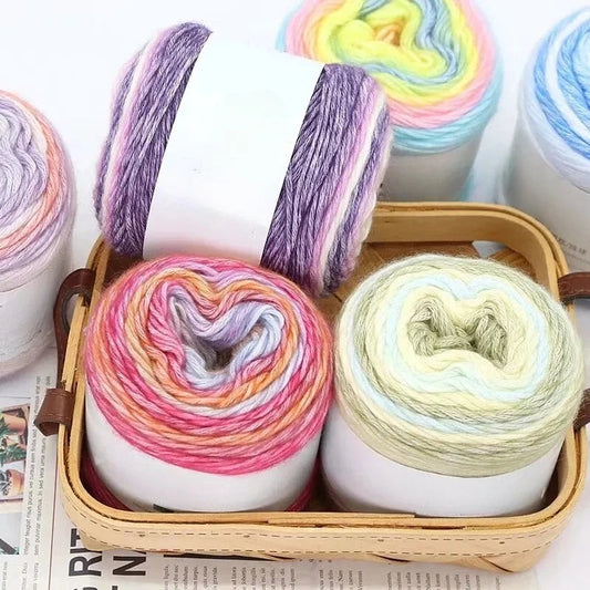 1pc 100g Gradient Rainbow Yarn, Suitable for DIY Crochet and Knitted Warm Sweaters, Scarves, Hats, Shawls, Etc